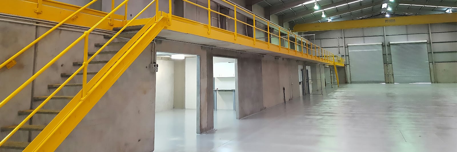 Warehouse With Yellow Railings